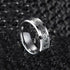 Men 8mm Tungsten Beveled Edge Mechanical Steampunk Gear Comfort-Fit Wedding Ring